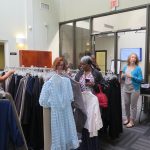 Ladies shopping in Dress for Success event