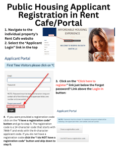 Rent Cafe sign up directions for applicants and residents